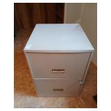 Lightweight 2 drawer locking file cabinet with