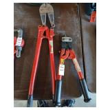 Bolt cutter lot good small HK Porter and broken