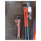 Jobsmart 14' and Proto 8' pipe wrench lot
