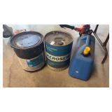 Kerosene Cans and Asphalt Sealant