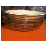 Lot of 5 pie pans - Glassbake, Pyrex and Currier
