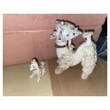 2 Vintage Japan ceramic spaghetti poodle