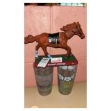 Kentucky Derby Glasses and Bobblehead