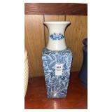 Blue and White Floral Vase