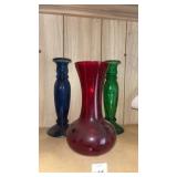 Colorful Vase Lot of 3