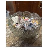 Glass punch bowl set