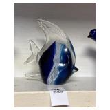 Vintage art glass angelfish paper weight