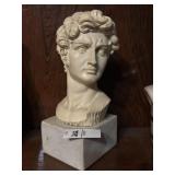 Michelangelo bust statue by G. Coruzi (?) signed