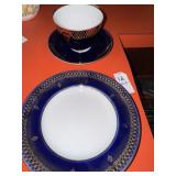 Made in Russia Lotus Blossom teacup on plate and