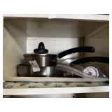 Pot and pan and frying thermometer