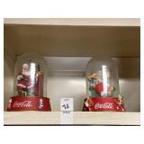 Coca Cola santa globe figurines