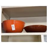 Orange/rust serving bowls