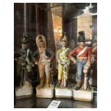 Lot of 4 porcelain military figurines