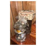Jar and Container of Misc Buttons