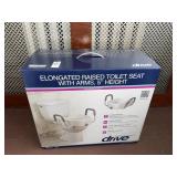 Drive Medical Raised Toilet Seat with Padded Arms
