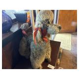 Vintage straw poodle plush with fur