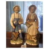Homco farming couple figurines