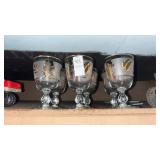 Lot of Gold Leaf Glasses