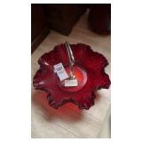 Fenton Red Nut Dish