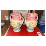 Set Of 2 Usa Hull Art Pottery Vase #l-1-s