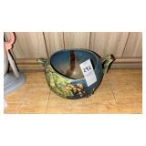 Fine Rare Roseville Pottery Bushberry Blue Bowl