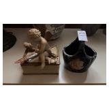 Two Trinket Boxes and Basket