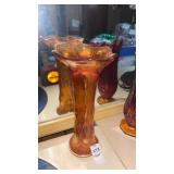 Antique Imperial Glass Beaded Bullseye Marigold