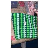 Green Hand Sewn Afghan