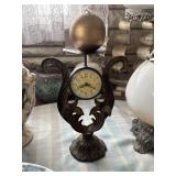 Vintage Art Nouveau style cast iron desk clock