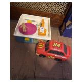 Fisher price music box, McDonaldï¿½s car and Burger