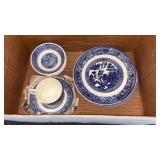 Set of Blue and White Oriental Dishes
