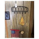 Wall hook with hanging decor