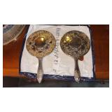 Two Vanity Hand Mirrors One Glass is Cracked