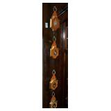 Set of 4 MCM velvet wall plaques with pictures