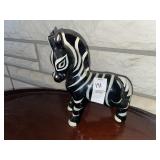 Vintage mid-century ceramic zebra figurine- 7.5