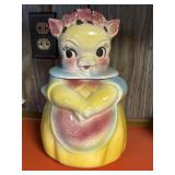 1950s American Bisque "Lady Pig" ceramic cookie
