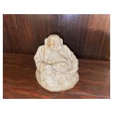 Vintage Laughing Buddha Figurine Carved