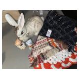 Vintage scarves, bunny & S & P shakers