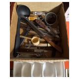 Lot of kitchen utensils some vintage and flatware