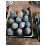 Flat of glass Hemingray insulators
