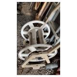 Portable 2-wheeled garden hose reel cart