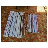 2 rag rugs & canes