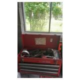Vintage craftsman tool box with contents
