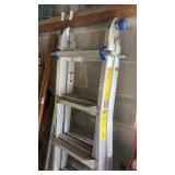 Werner multi-position aluminum telescoping ladder