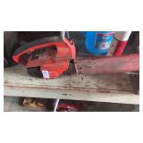 Vintage red homelite XL2 gas powered chainsaw