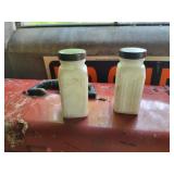 Milk glass Salt&pepper shakers/ spice jars