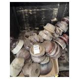 Lot of brown and red ceramic insulators
