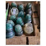 Flat of glass Hemingray insulators