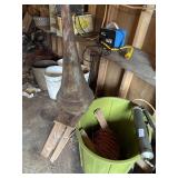 Misc lot - railroad cast iron finial, loading