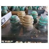 Assortment of 5 glass insulators (Gayner and